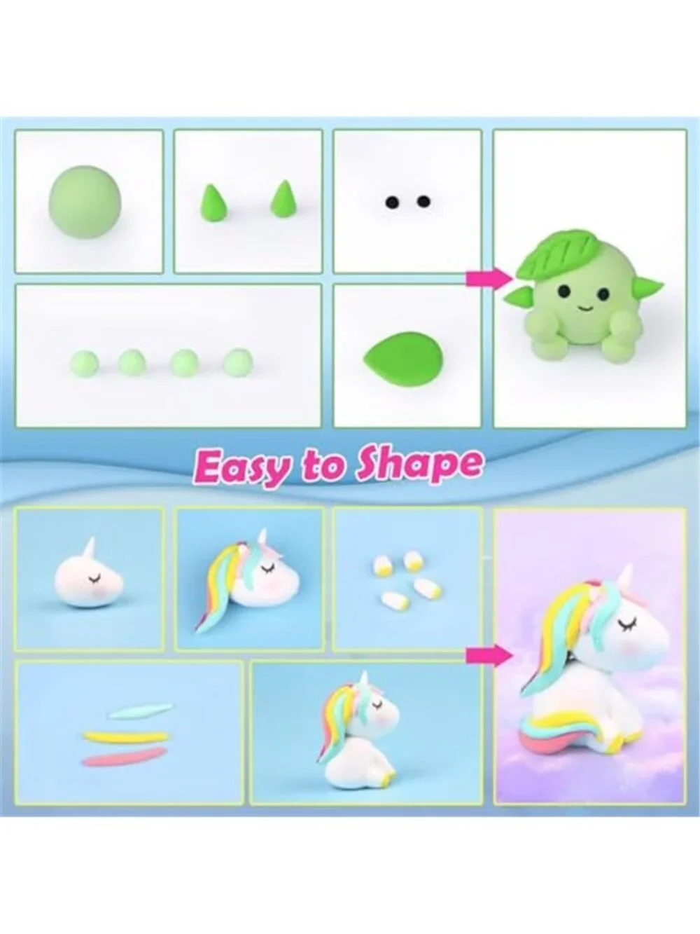 New Air Dry Clay - 80 Colors Modeling Magic Clay, Best Gift for Boys &